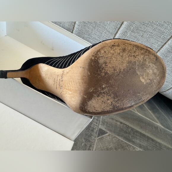 Jimmy Choo “Taste” Black Suede with Fishline heels - 40.5 - Picture 11 of 16